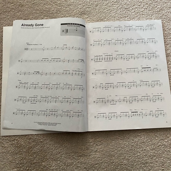 Eagles drum music book - Picture 4 of 5